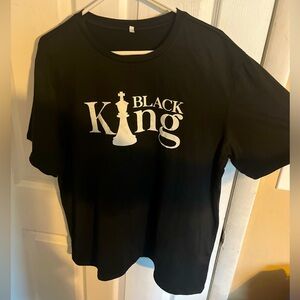 men’s black king shirt